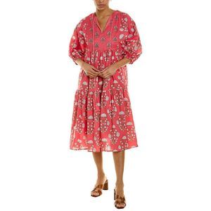 Ro's Garden Womens  Vivi Midi Dress, Red